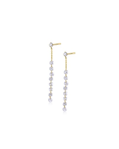 Pendientes Cortos Shades en Oro 18K con Topacios – Ref. GB187OA