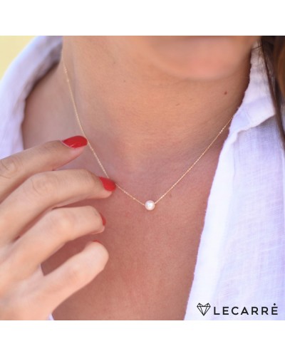Cadenita de Oro 18K con Perla Cultivada – Ref. GD091OA