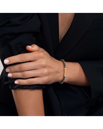 Pulsera Titanium Soul Oro Rosa 18K con Hematites y Titanio – Talla M (16 cm)