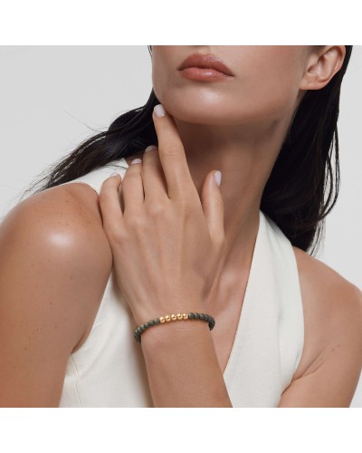 Pulsera Titanium Soul Oro Rosa 18K con Hematites y Titanio – Talla M (16 cm)