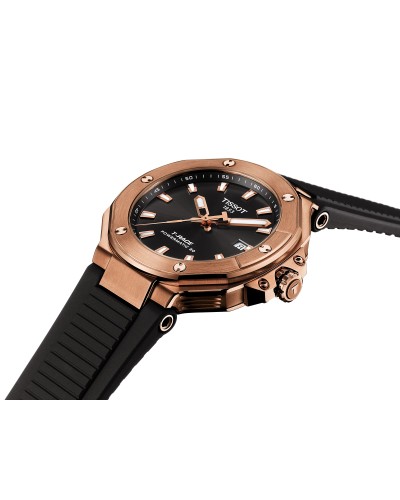 Tissot T-Race T141.807.37.051.00 41 mm Automático – Caja Oro Rosa Esfera Negra