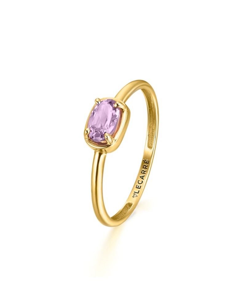 Anillo LeCarré GA188AM oro 18K con amatista oval