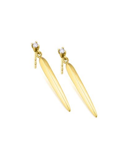 Pendientes LeCarré GB208OA Oro 18K con Diamante 0,03 cts HSI