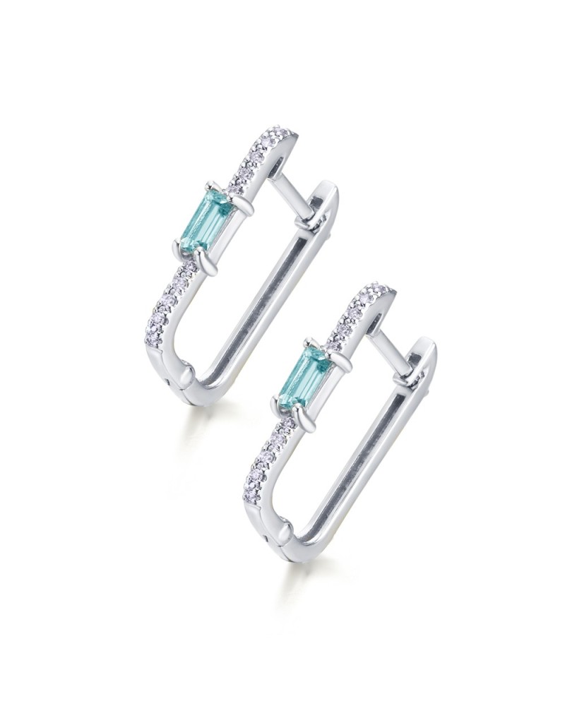 Pendientes LeCarré GB214OB oro blanco topacio azul y diamantes