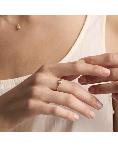 Anillo LeCarré GA188TA oro 18K con topacio azul