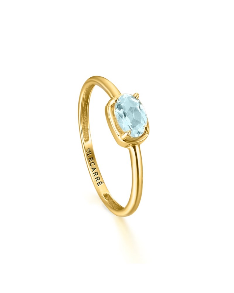 Anillo LeCarré GA188TA oro 18K con topacio azul