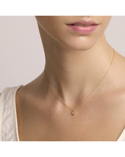 Collar LeCarré GD162TA oro 18K con topacio azul