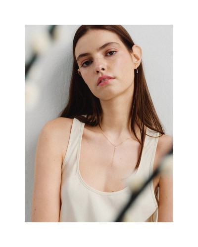 Collar LeCarré GD170OA oro 18K con topacio blanco