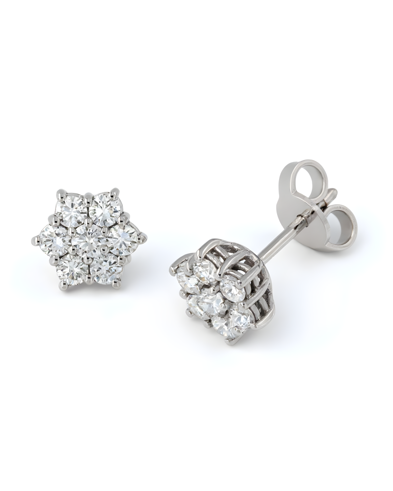Pendientes Davite & Delucchi BB00954513 oro blanco diamantes
