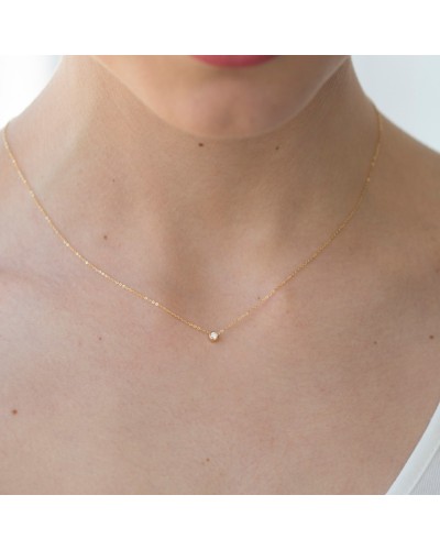 Colgante Le Carré Diamante con Cadena de Oro – Colección In Gold We Trust