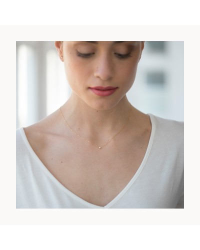 Colgante Le Carré Diamante con Cadena de Oro – Colección In Gold We Trust