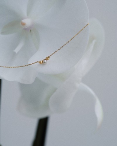 Cadena LeCarré Orbit oro 18K con perlas
