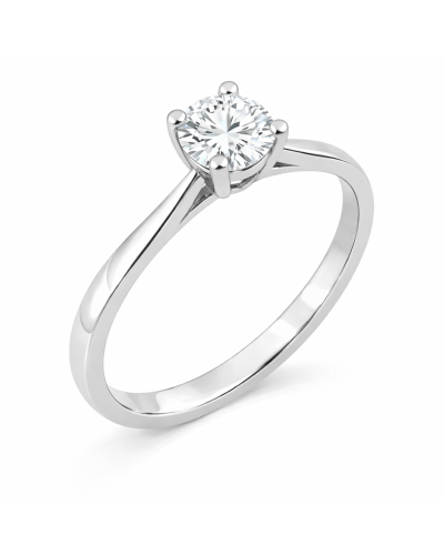 Anillo Solitario Oro Blanco 18K Diamante IGI 0.70ct G VVS2