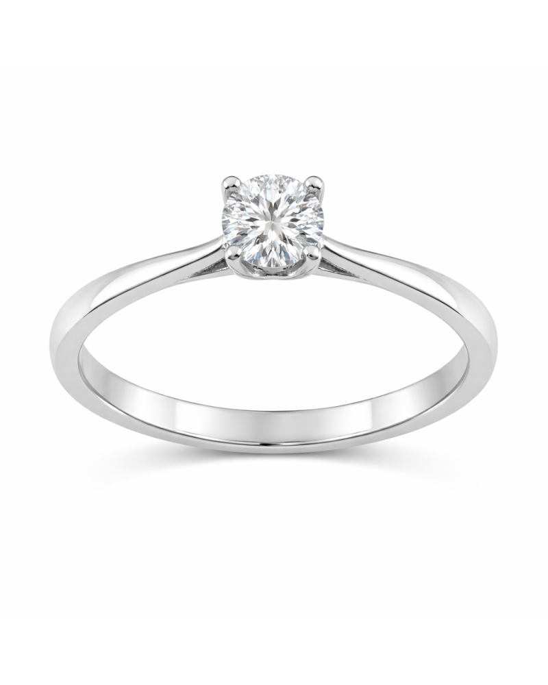 anillo solitario diamante 0.50ct gia oro blanco