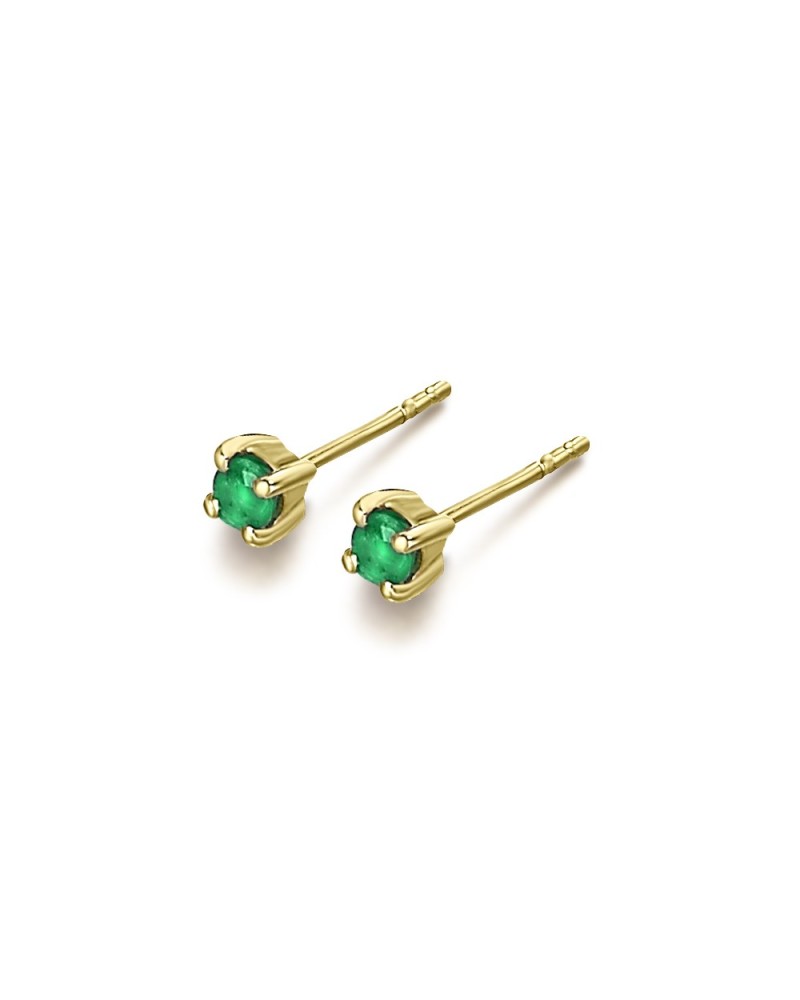 pendientes oro amarillo esmeraldas