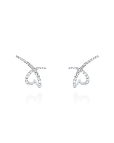 Pendientes Trepadores Marina Garcia Oro Blanco 18K y Diamantes – A2884P