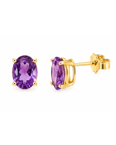 Pendientes Davite & Delucchi Oro Amarillo 18K con Amatistas BB 009075 AMG