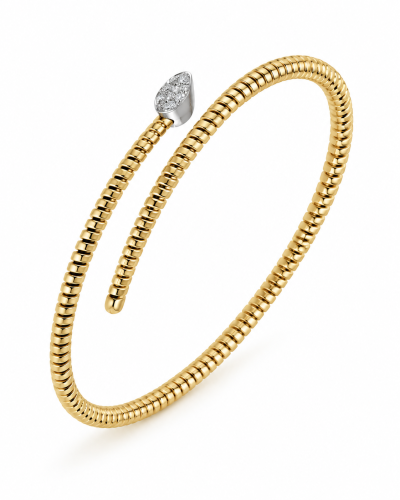 Pulsera Antorá Contrarie Ovale Pavè en Oro Amarillo 18K y Diamantes
