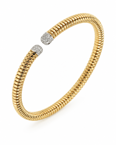 Pulsera Antorá Doppia Testa Oro 18K y Diamantes