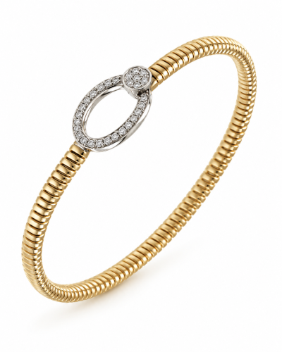Pulsera Antorá Chiusura Ovale Oro 18K y Diamantes