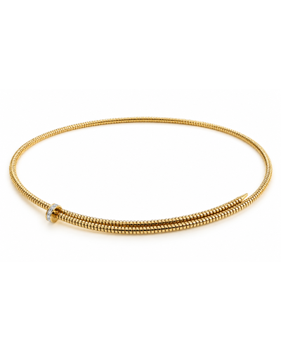Collar Antorà 15028 oro amarillo con diamantes 0,15 ct diseño clavo