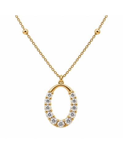 Collar Black & White Jewellery oro amarillo 18K con 11 diamantes naturales 0,28 ct