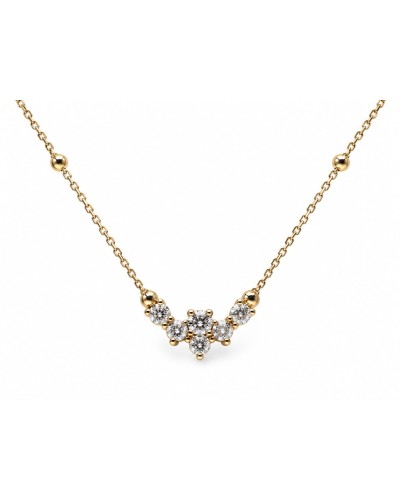 Collar Black & White Jewellery oro amarillo 18K con 6 diamantes naturales 0,24 ct