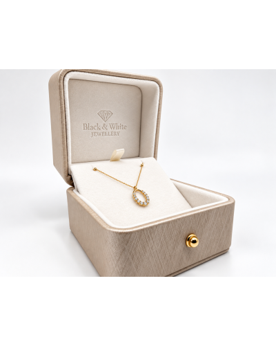 Collar Black & White Jewellery oro amarillo 18K con 11 diamantes naturales 0,28 ct