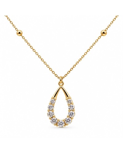Collar Black & White Jewellery oro amarillo 18K con 9 diamantes naturales 0,25 ct