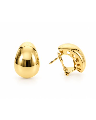 Pendientes Black & White Jewellery oro amarillo liso cierre omega A33-PE3370:00
