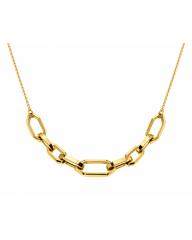 Collar Black & White Jewellery oro amarillo 18K eslabones geométricos A60-T1123-42:00